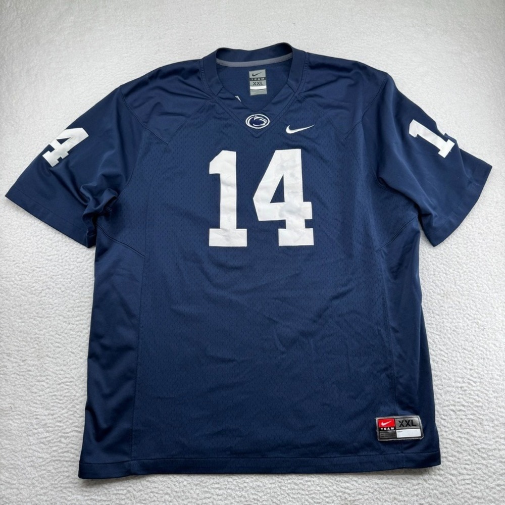 Nike Team Authentic Penn State Nittany Lions #14 Jersey Mens 2XL Blue Stitched